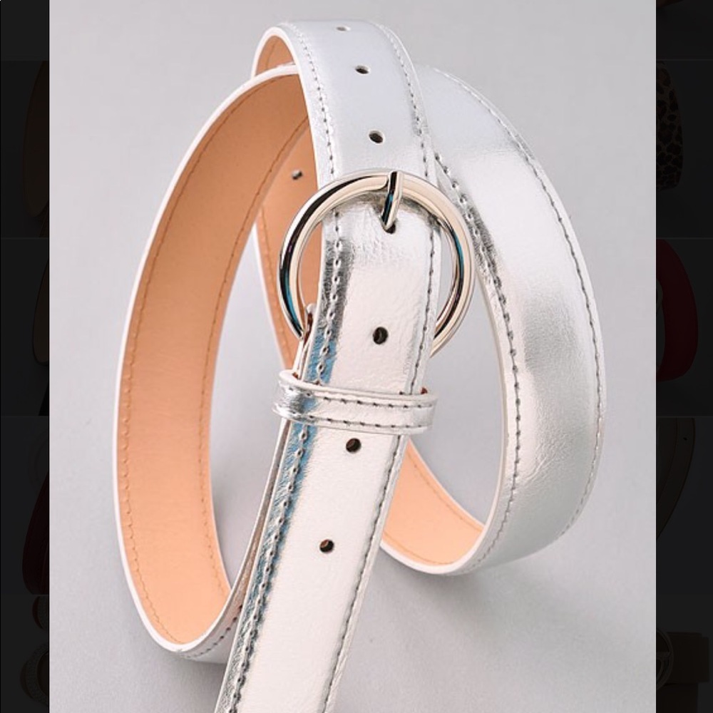 Silver Metallic Belt